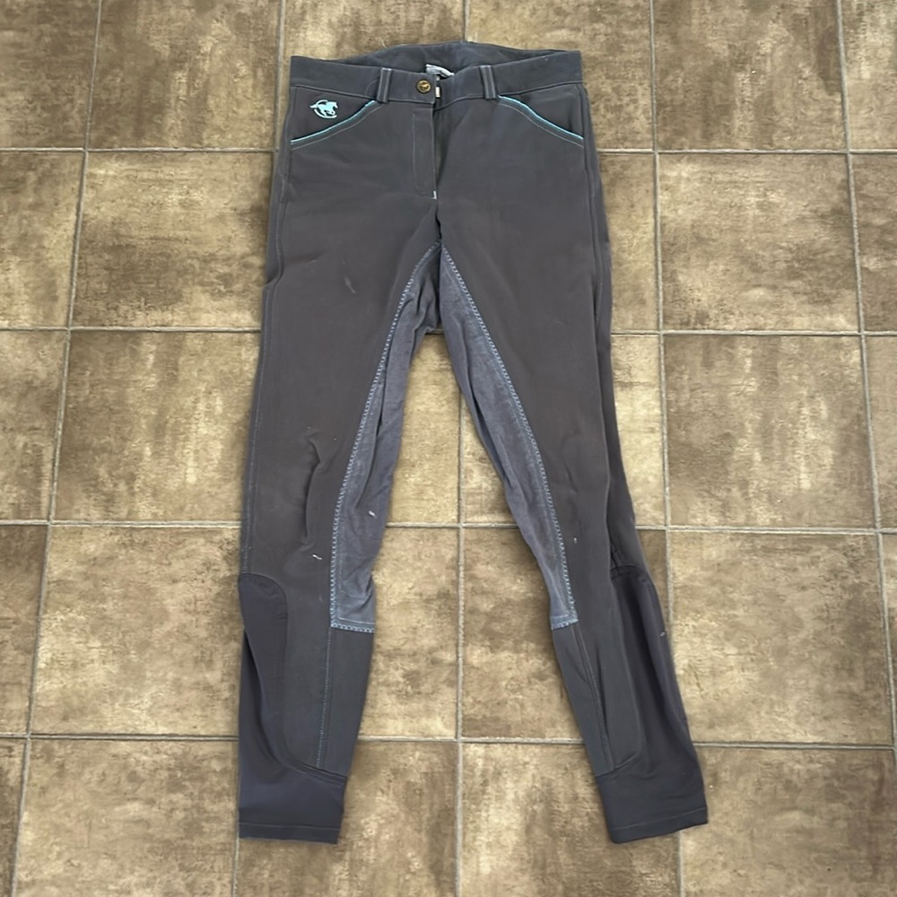 Full seat grey/teal Piper Breeches